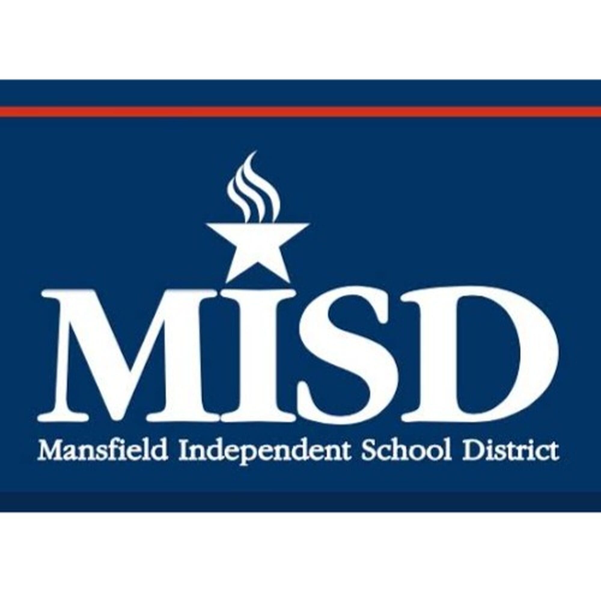 A logo of the Mansfied independent school district.
